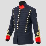Navy Blue and Red British Military Hussar Jacket
