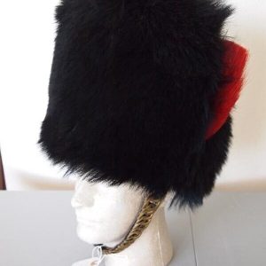 Regal Legacy: New British Queen Royal Guard Black Bearskin Fur Hat (1950's to 1970's)