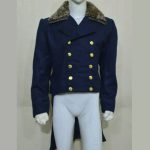 21st century historical British men's Navy Blue Tailcoat