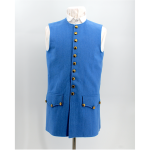 18th century French Blue Wool Colonial without sleeved Waistcoat