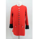 America 18th Century Fashion Red Wool Waistcoat with Blue Cuffs