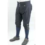 18th Century Revolutionary Dark Blue Wool Colonial Breeches