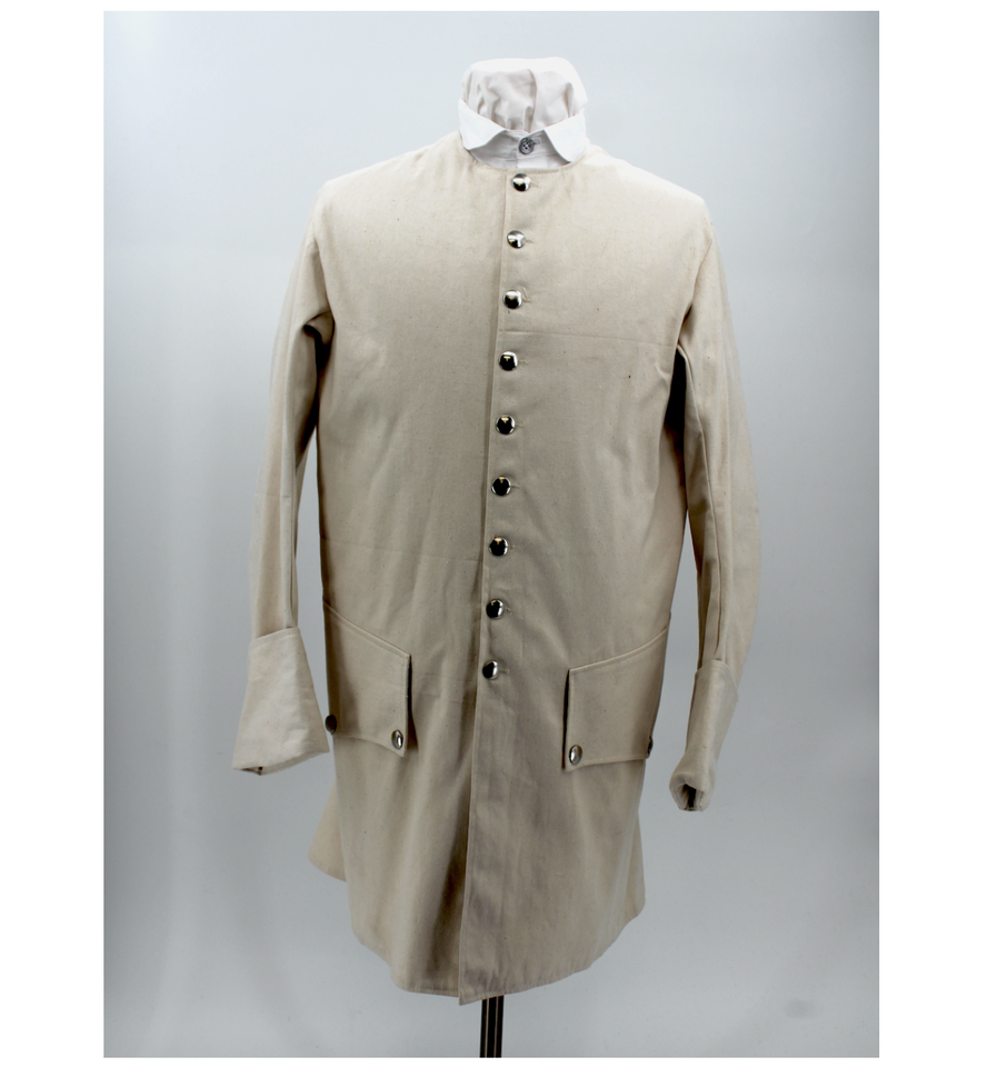 Colonial Osnaburg Sleeved Waistcoat - A Historical Gem for Revolutionary Reenactments
