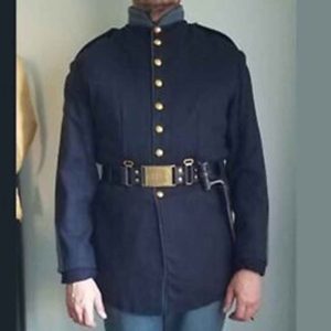 New Navy Blue Civil War in 1865 Men Wool Replica Infantry Jacket