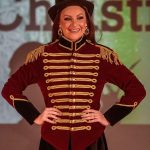 Women Military Gothic Red Velvet Hussar Officer Jacket/Coat