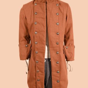 Men's Slim fit Wool Blend Pea coat Winter Buttons Jacket