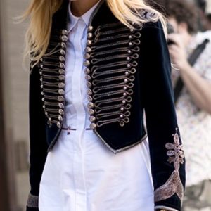 women hussar military wool jacket