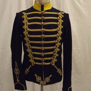 New Dolma 1895 Attila Hussar Men's Black wool With Gold Braid Custom Made Jacket