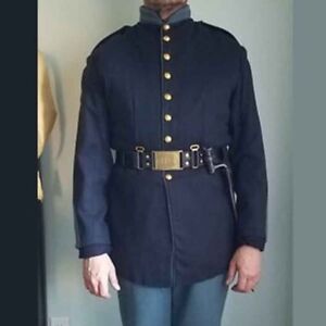 New Navy Blue Civil War in 1865 Men Wool Replica Infantry Jacket