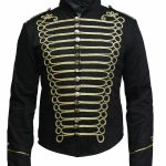 Men's hussar steampunk Military Drummer Parade Jacket
