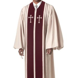 Men's Clergy Robe Bishop Beige Wonder Crepe