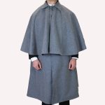 Men's gray hussar wool comfort Inverness Cape