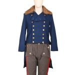18th century men's blue tailcoat with long sleeves