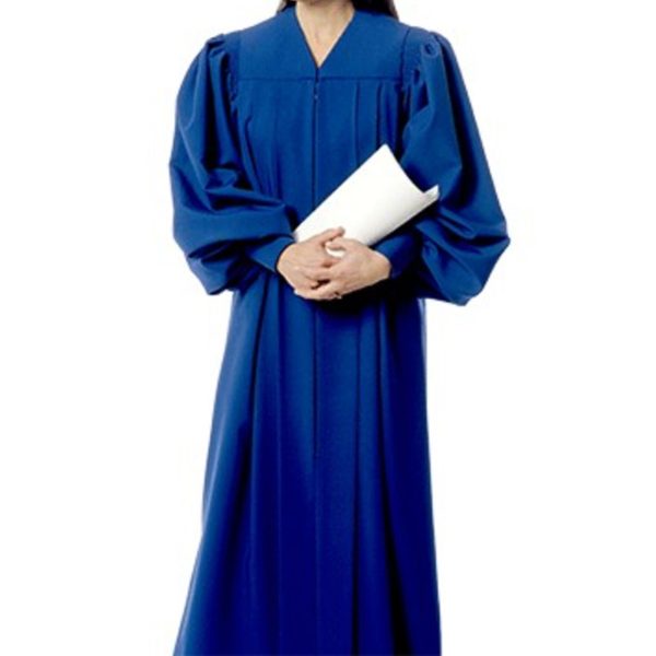 New women's blue Choir Robe Anthem