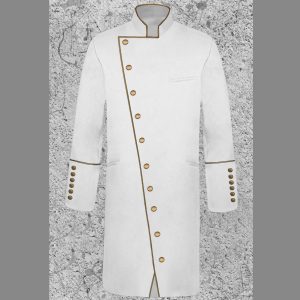 Men's Three-Quarter Double Breast Frock Clergy Jacket