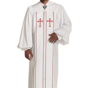 Men's Pulpit Robe Cleric White Wonder Crepe