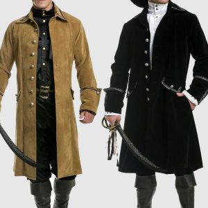 Pirate Coat Adult Costume Halloween Fancy Dress Pirate Jacket