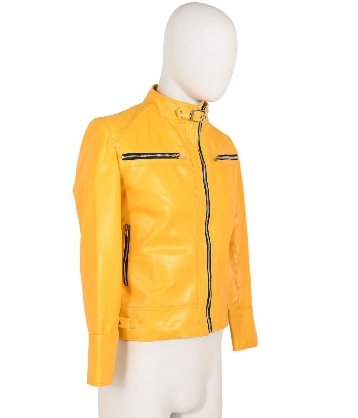 New Men's Samuel Barnett Yellow Leather Jacket