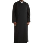 Men's Double-Breast Anglican Black Cassock Black Color Robe