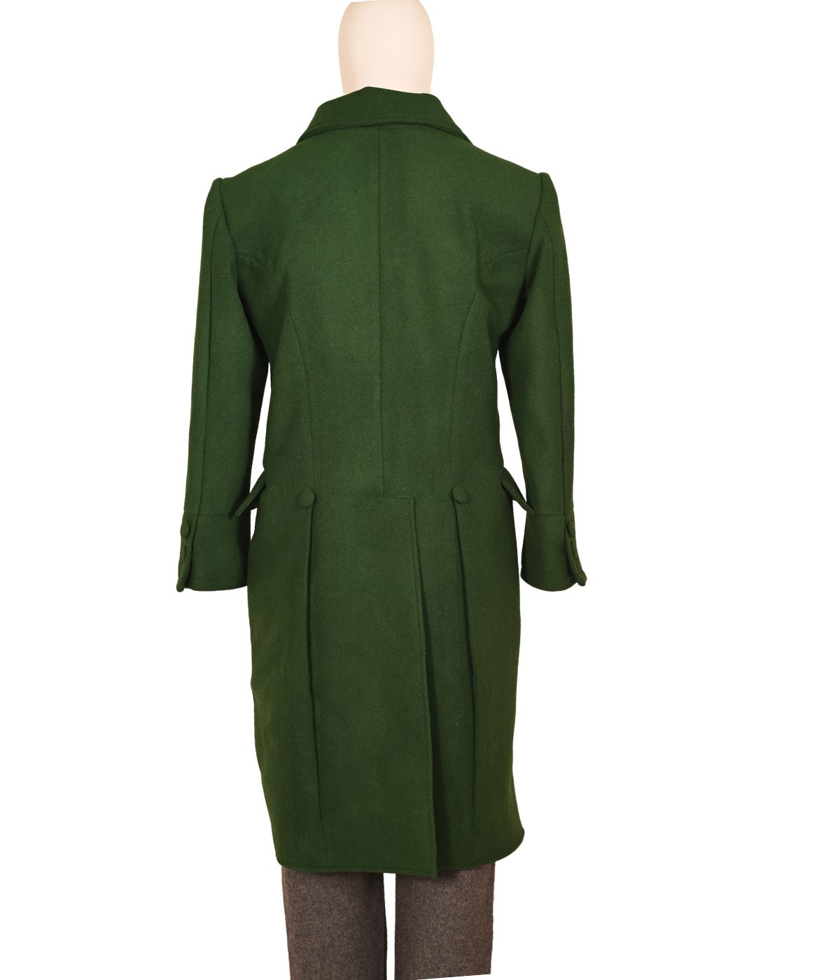 19th century Men's Green Wool Military Regency Tailcoat