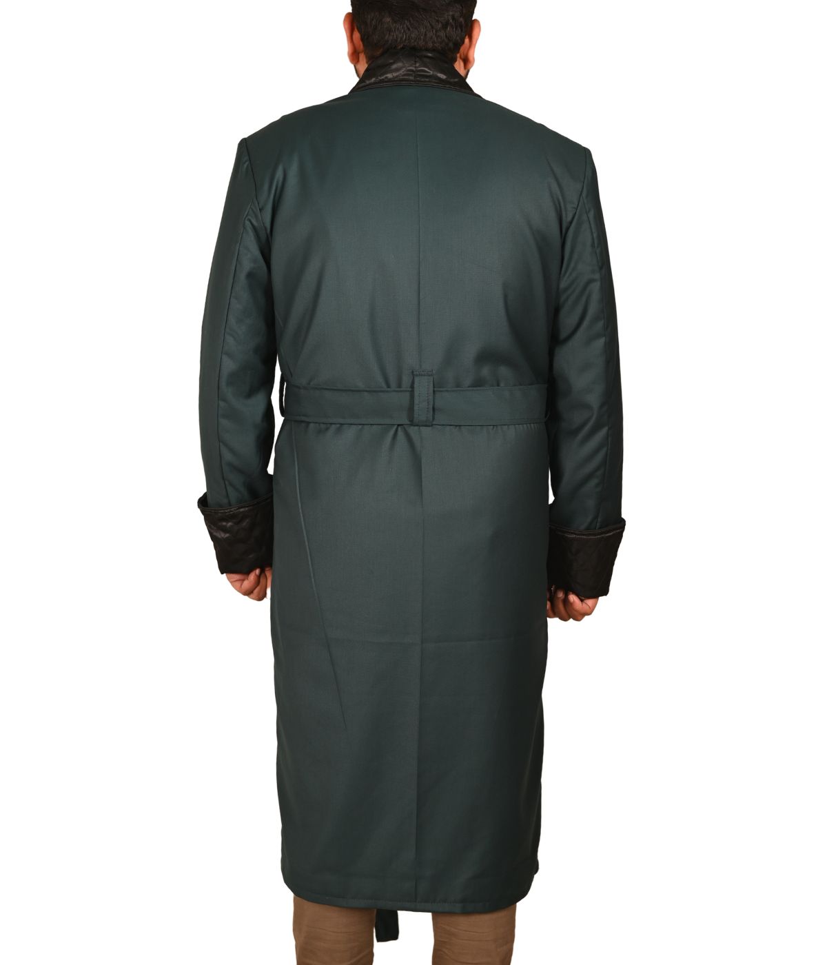 Men's Jacket Green silk Quilted Robe dinner coat