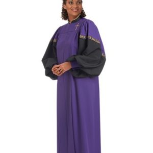 New Choir Robe Purple & Black Christian robe