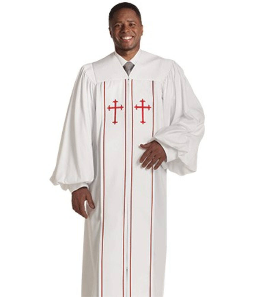 Men's Pulpit Robe Cleric White Wonder Crepe