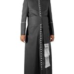 New Men Black Cotton Pastor Robe Cassock Clergy Robe