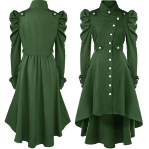 Gothic Women's Coat Steampunk Long Jacket Victorian Costume