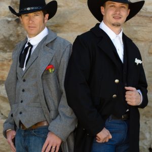 19th Century Style Western Men's Historical Wool Frock Coat