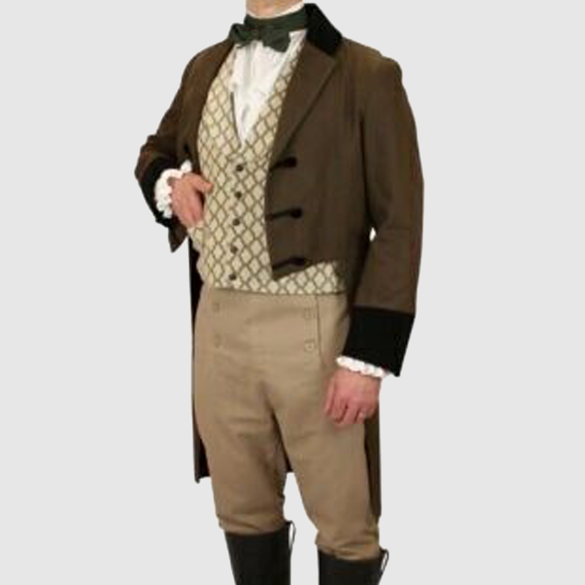 18th Century Men's Regency Brown Wool Tailcoat