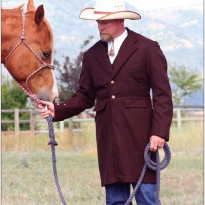 19th Century Style Western Inspired Men's Wool Frock Coat