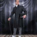 19th Century Victorian-Inspired Black London Frock Coat for Men