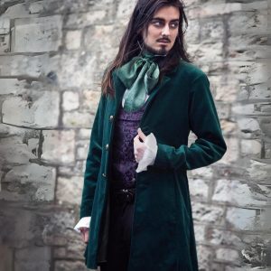 19th century Merton Deep Green Velvet Victorian Frock Coat