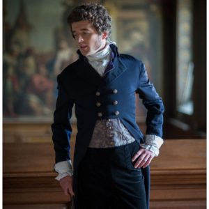 Men's Navy Blue Wool Tailcoat Regency Victorian Cavalry Styles