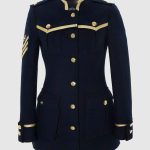 21st Century Blue and Golden Women's Wool Braid Coat
