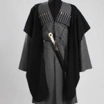 19th Century Georgian Cossack Gray Chokha by Davit Javrishvili