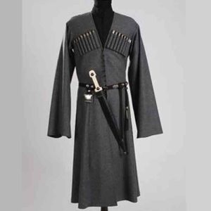 Russian Cherkessk Gray Wool Cossack Custom 21st Century Style